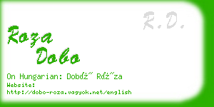 roza dobo business card